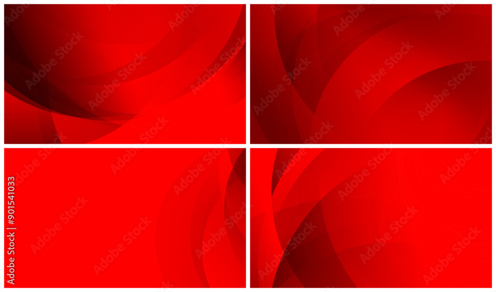 Poster abstract red background. dynamic shapes composition set