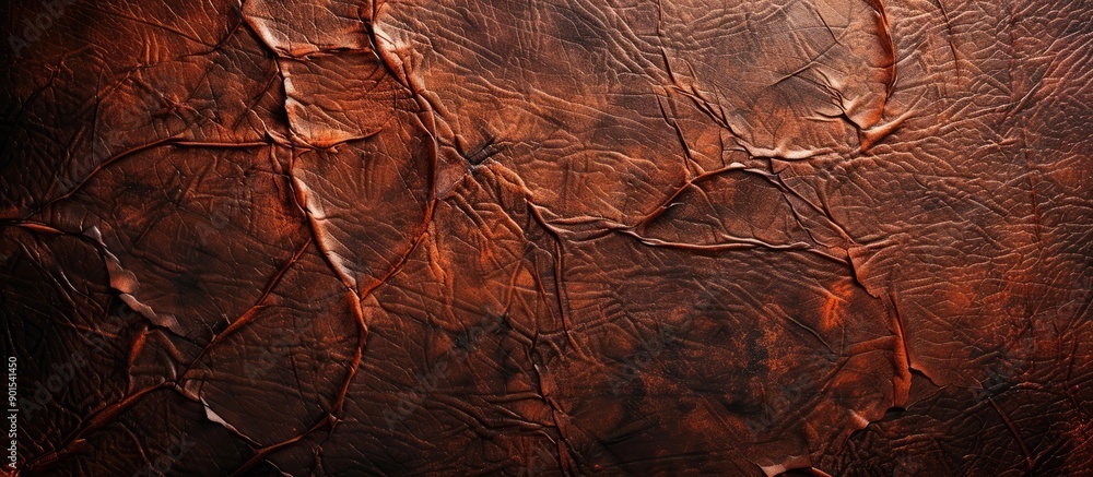 Aufkleber texture of leather as a background surface with copy space image.