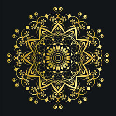 Golden GradientMandala Background Design 