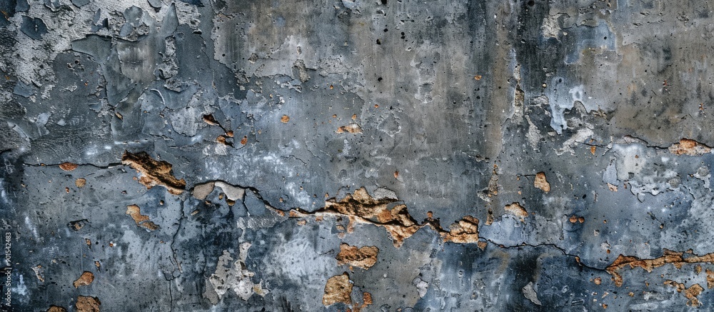 Poster old weathered concrete wall providing a textured background with copy space image.