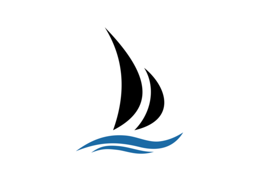 sailboat icon logo template vector illustration cruise business icon