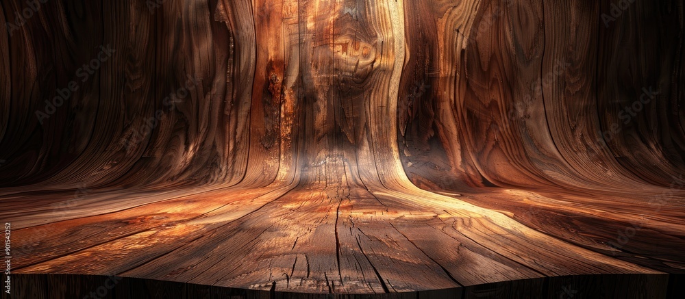 Poster wooden background texture of a tree with copy space image.