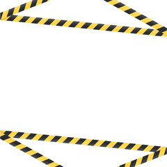 Warning Tape. Police Line. Yellow Black Stripes Line