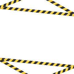 Warning Tape. Police Line. Yellow Black Stripes Line