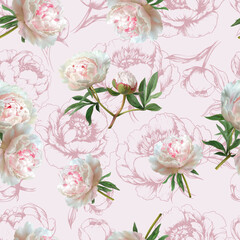 Lovely and Beautiful Spring Flowers Pattern for Fabric, Wallpaper, and More