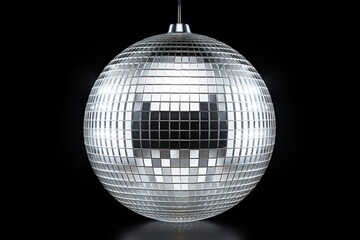 Silver disco mirror ball lighting sphere silver.