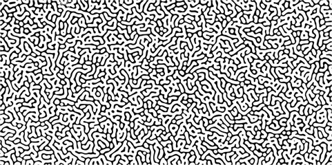 Gradient noise line abstract spread geometric background. Monochrome Turing reaction background. Abstract diffusion pattern with chaotic shapes. Vector illustration