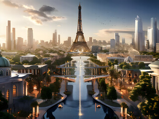Obraz premium eiffel tower at night