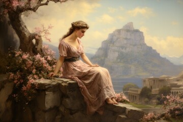 Ancient greek of delphi painting art photography.