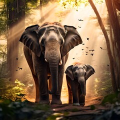 Fototapeta premium elephant in the park