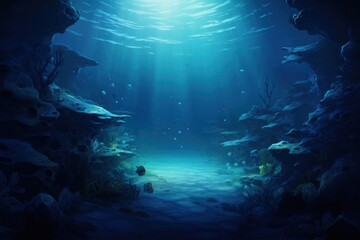 Fototapeta premium Ocean sea underwater outdoors.