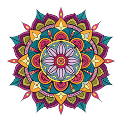 Floral Mandala Design, Vector, Illustration