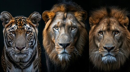 Fototapeta premium tiger wildlife endangered species, highlighting their beauty and the critical need for conservations