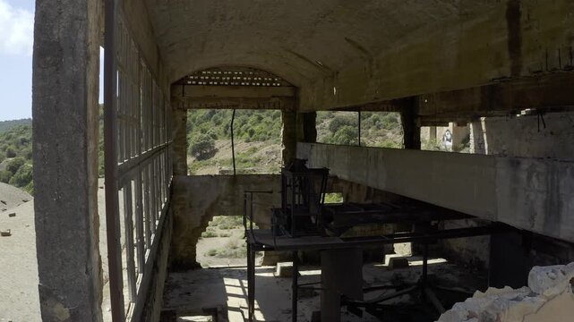 Aerial, Abandoned Seddas Moddizis Mine, Sardinia, Italy