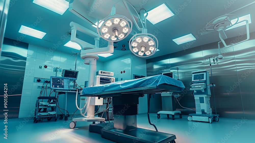 Poster advanced robotic surgical assistant performing age-related medical procedures with precision and