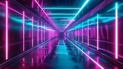Cyberpunk Neon Dreams - Abstract Futuristic Glowing Light Wallpaper