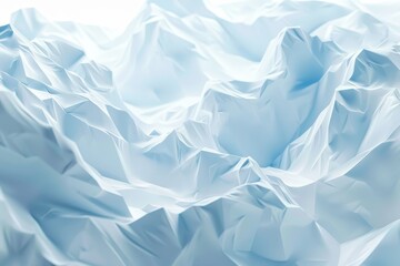Obraz premium Abstract low-poly mountain range in cool blue tones. This digital artwork depicts a serene, geometric landscape with sharp peaks and valleys.