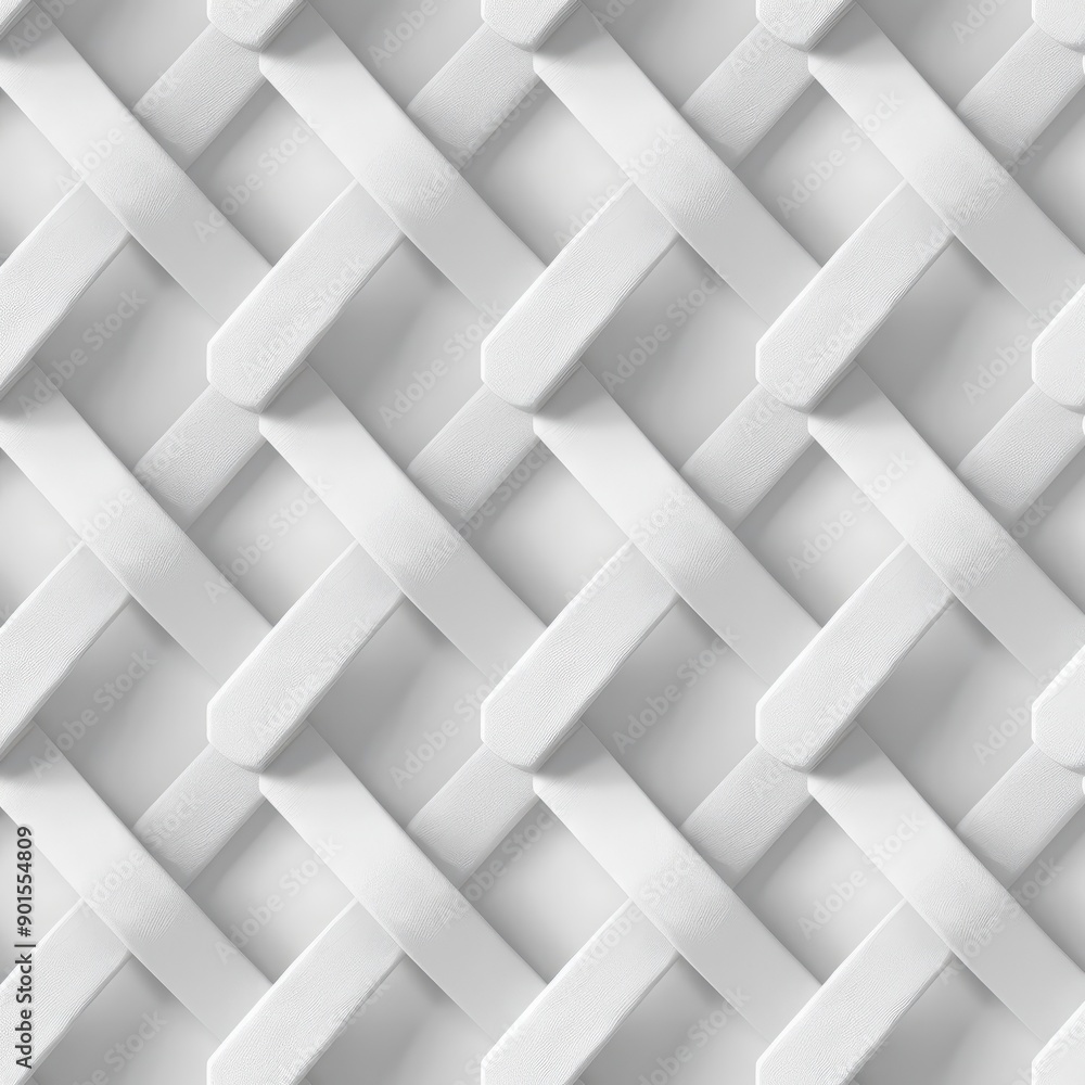 Poster abstract white geometric pattern with interwoven shapes, minimalist texture background, suitable for