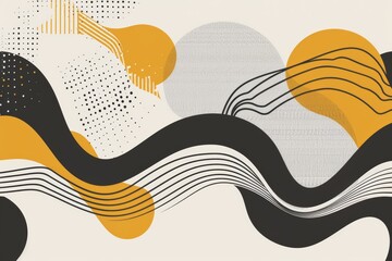 Dynamic Abstract Waves in Black and Yellow