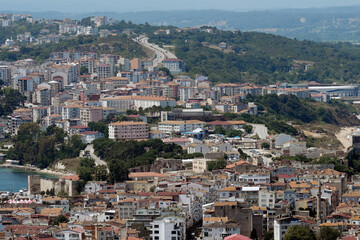 View of Sinop city and Black Sea