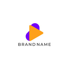 ILLUSTRATION TRIANGLE SIMPLE  ORANGE PURPLE COLOR LOGO ICON MODERN SIMPLE TEMPLATE ELEMENT DESIGN VECTOR