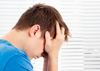 Fototapeta premium Sad Young Man Portrait