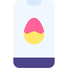 Easter day, easter egg, smartphone, call, mobile Icon