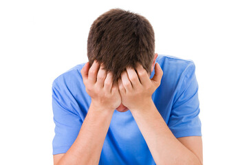 Fototapeta premium Sad Young Man Portrait