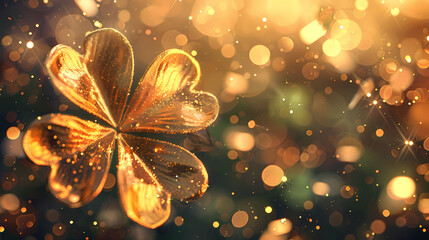 Abstract four-leaf clover, symbol of luck