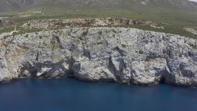 Aerial, Coastline Punta Su Zippiri, Sardinia, Italy