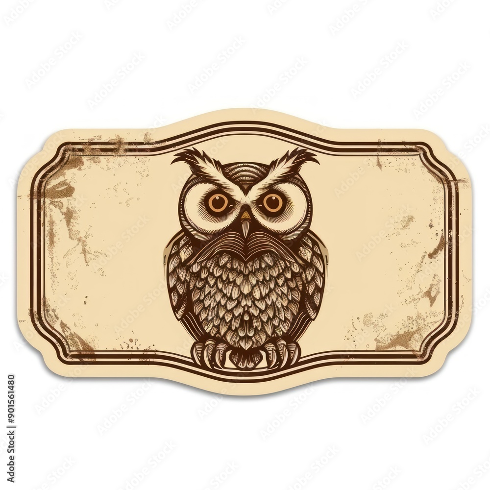 Poster a owl shape ticket accessories accessory buckle.