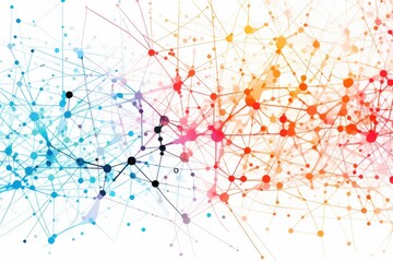 Naklejka premium Connected line and dot background backgrounds art microbiology.