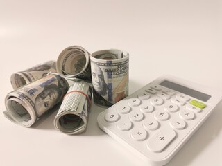 Fototapeta premium close up fiat money 100usd banknotes,Pile of United States of America 100 dollar bills,Finance, banking,cash, savings,fiat money concept,100 dollar bill currency,Group of money stack of 100 US dollar