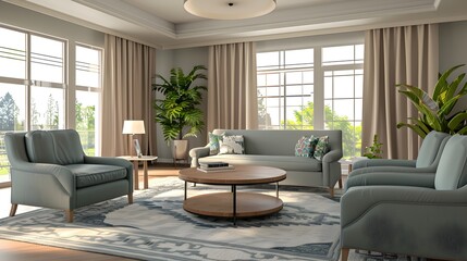 Supportive Living Room Design for Elderly's Comfort and Independence