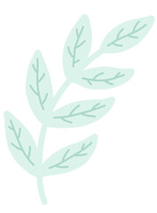 illustration of a green leaf flowers