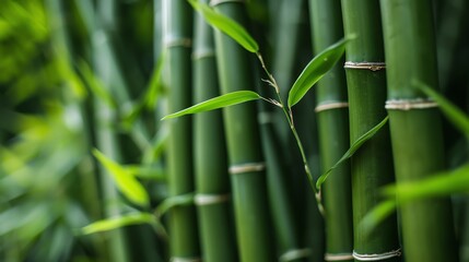 Closeup of bamboo shoots with morning sunlight, Bamboo shoots, Nature, freshness