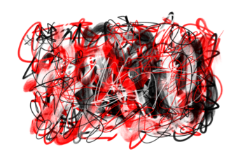 Detail of graffiti painted on transparent background