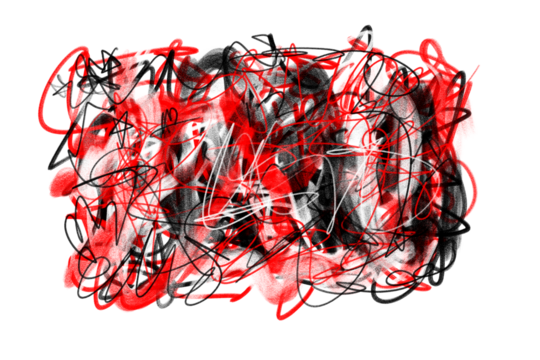 Detail of graffiti painted on transparent background