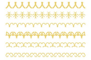 Decorative ornament border design set