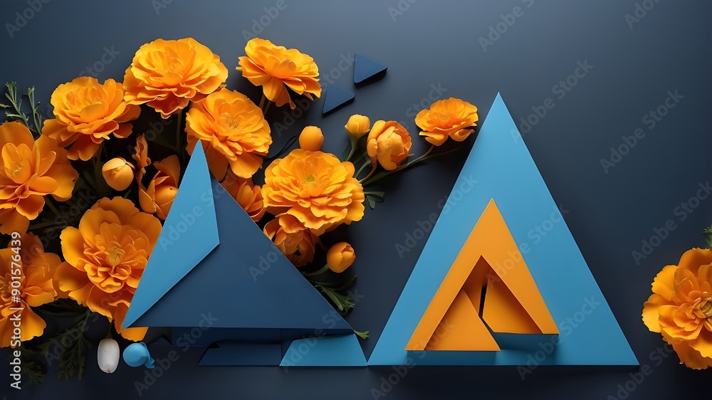Poster website and app design may benefit from the elegant transition from a bright marigold to a dark ceru