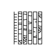 Core sampling line black icon. Sign for web page, mobile app, button,