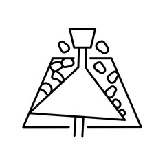 Crusher line black icon. Sign for web page, mobile app, button, logo. Vector isolated button. Editable stroke.