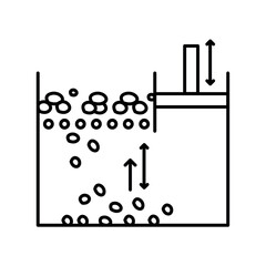 Jigging method line black icon. Sign for web page, mobile app, button,