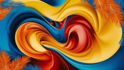 abstract colorful background,Blue Yellow Red Background,Orange and blue wallpaper