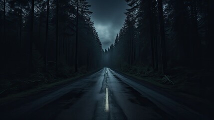 A long road leading into the distance