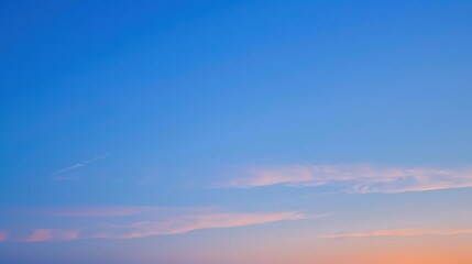 Fototapeta premium Vibrant blue sky sunset