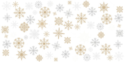 pattern with golden snowflake