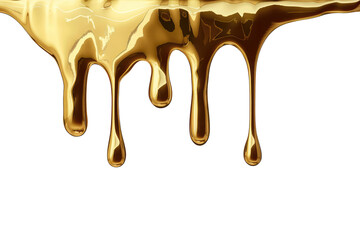 gold liquid isolated on white