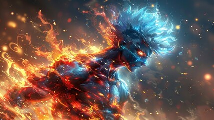 Fiery and Icy Warrior
