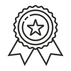 Badge outline icon, editable vector illustration and transparent graphic element. Isolated on white background